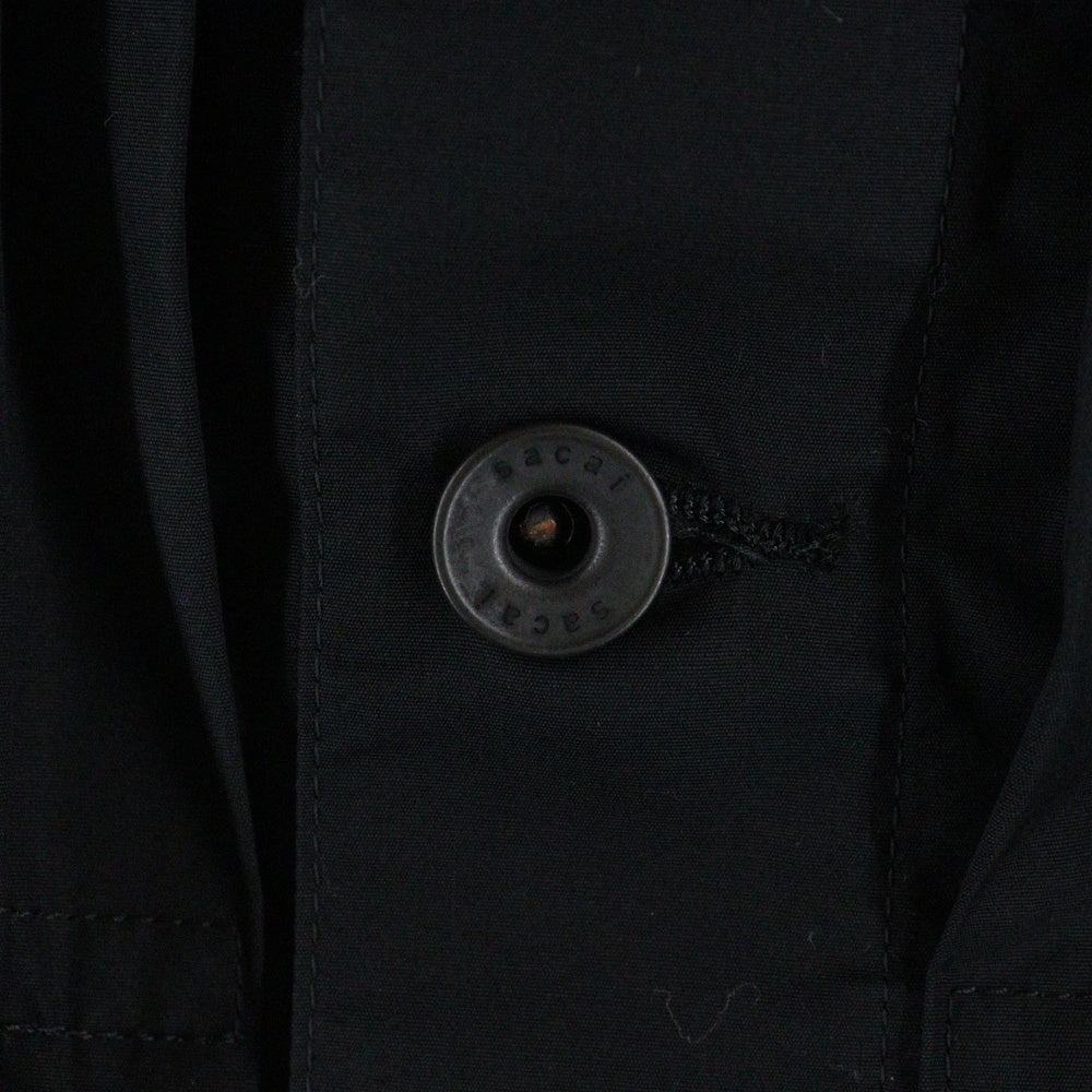 Sacai(サカイ) 24SS Thomas Mason Cotton Poplin トーマスメイソン ポプリン ジャケット ブラック 24-03364M