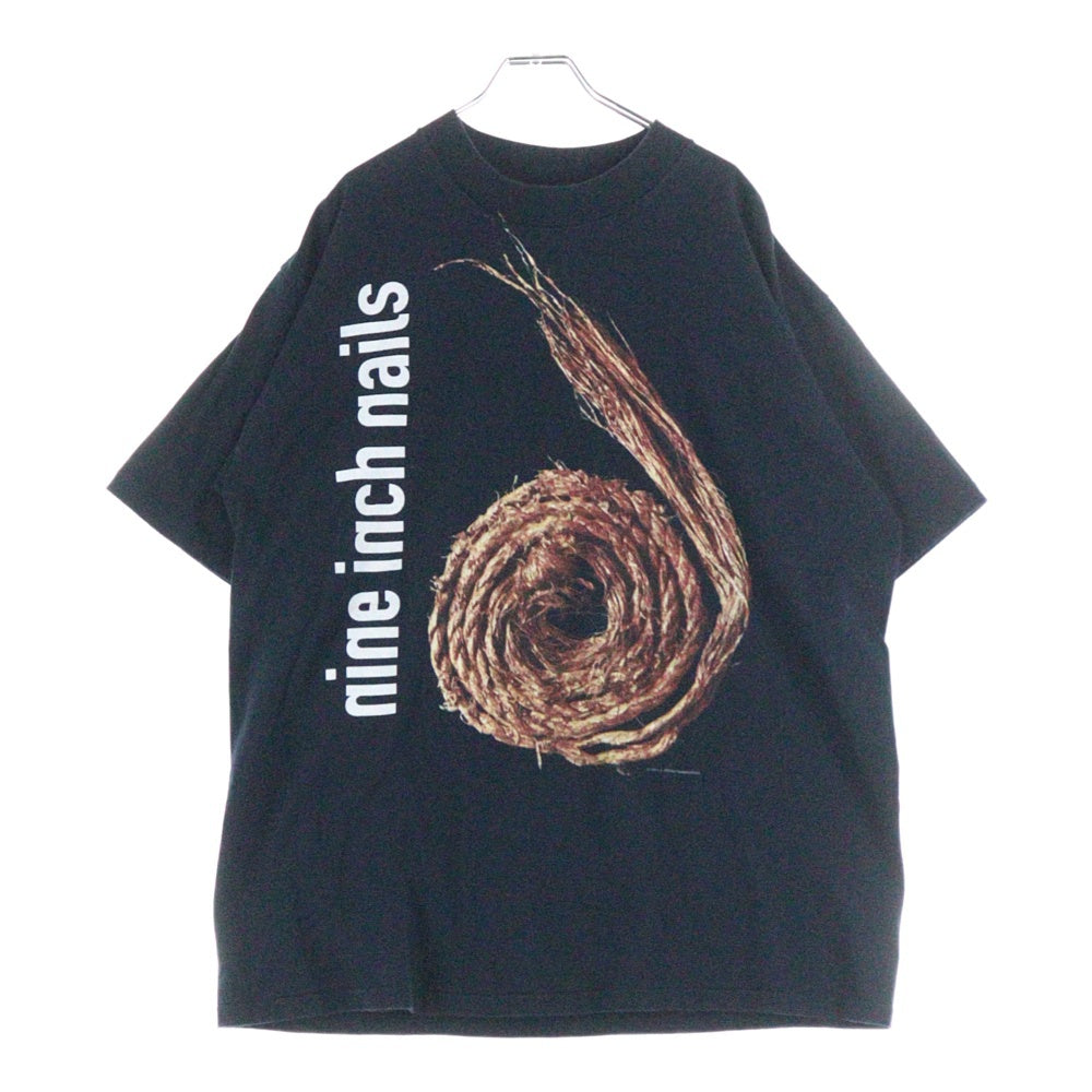 VINTAGE(ヴィンテージ) 90's NINE INCH NAILS 1994 FURTHER DOWN THE SPIRAL ナインインチネイルズ ファーザーダウンワードスパイラル 縄 半袖Tシャツ カットソー ブラック