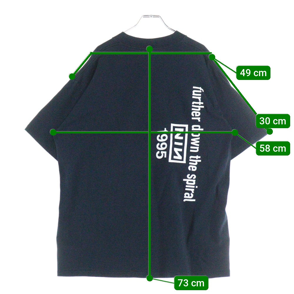 VINTAGE(ヴィンテージ) 90's NINE INCH NAILS 1994 FURTHER DOWN THE SPIRAL ナインインチネイルズ ファーザーダウンワードスパイラル 縄 半袖Tシャツ カットソー ブラック
