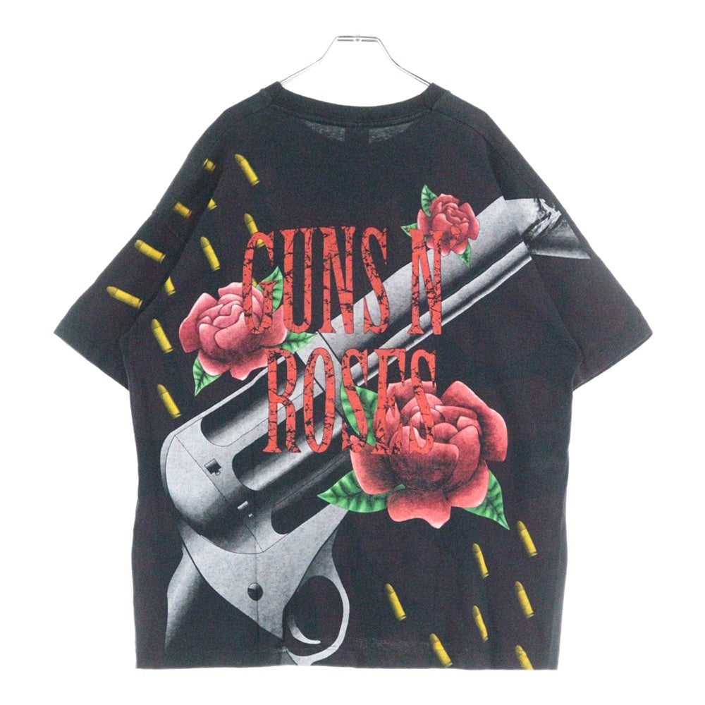 VINTAGE(ヴィンテージ) 90's GUNS N' ROSES GUN AND ROSE ガンズアンドローゼス オーバープリント 半袖Tシャツ ブラック/レッド