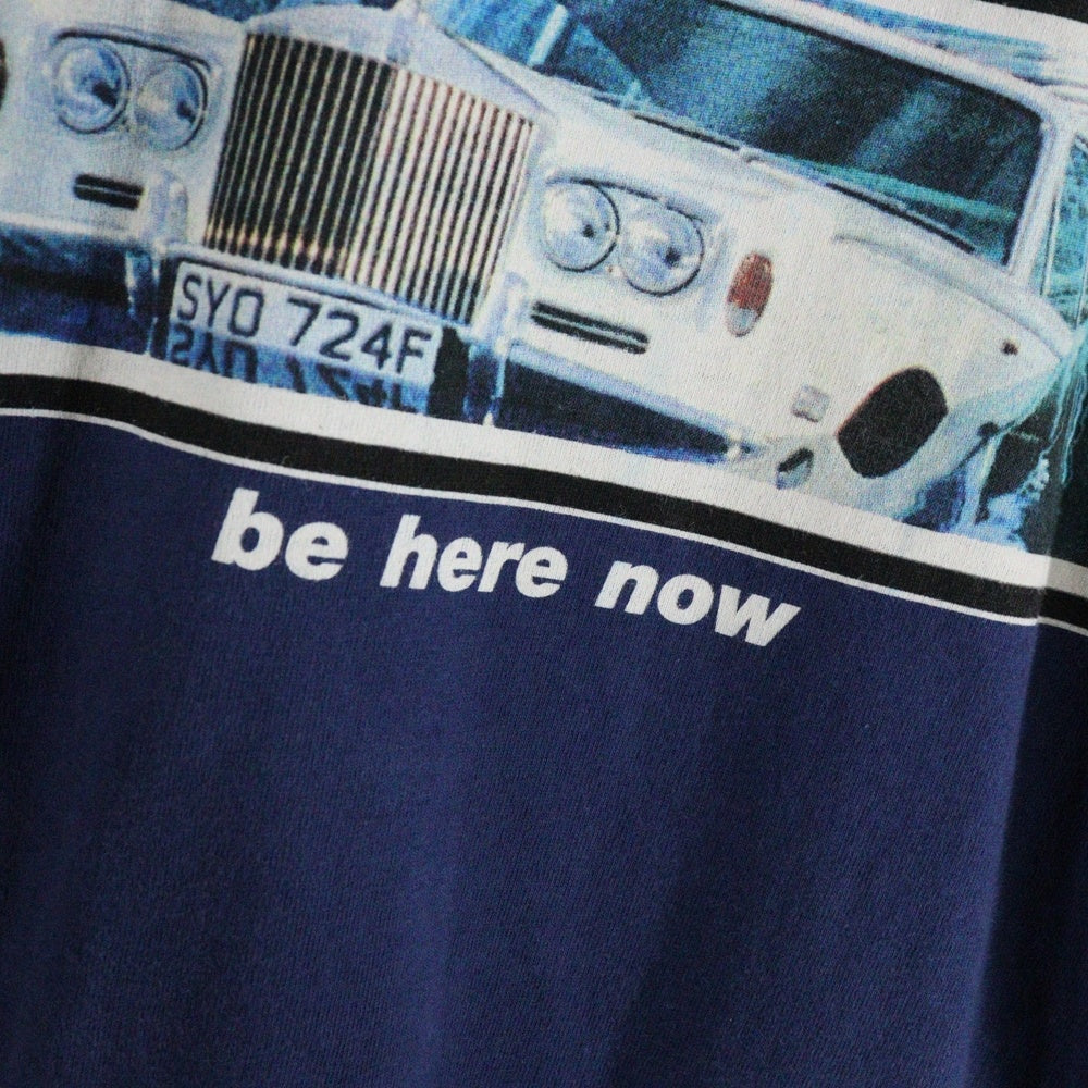 VINTAGE(ヴィンテージ) 90's OASIS BE HERE NOW オアシス ビーヒアーナウ プリント半袖Tシャツ ネイビー