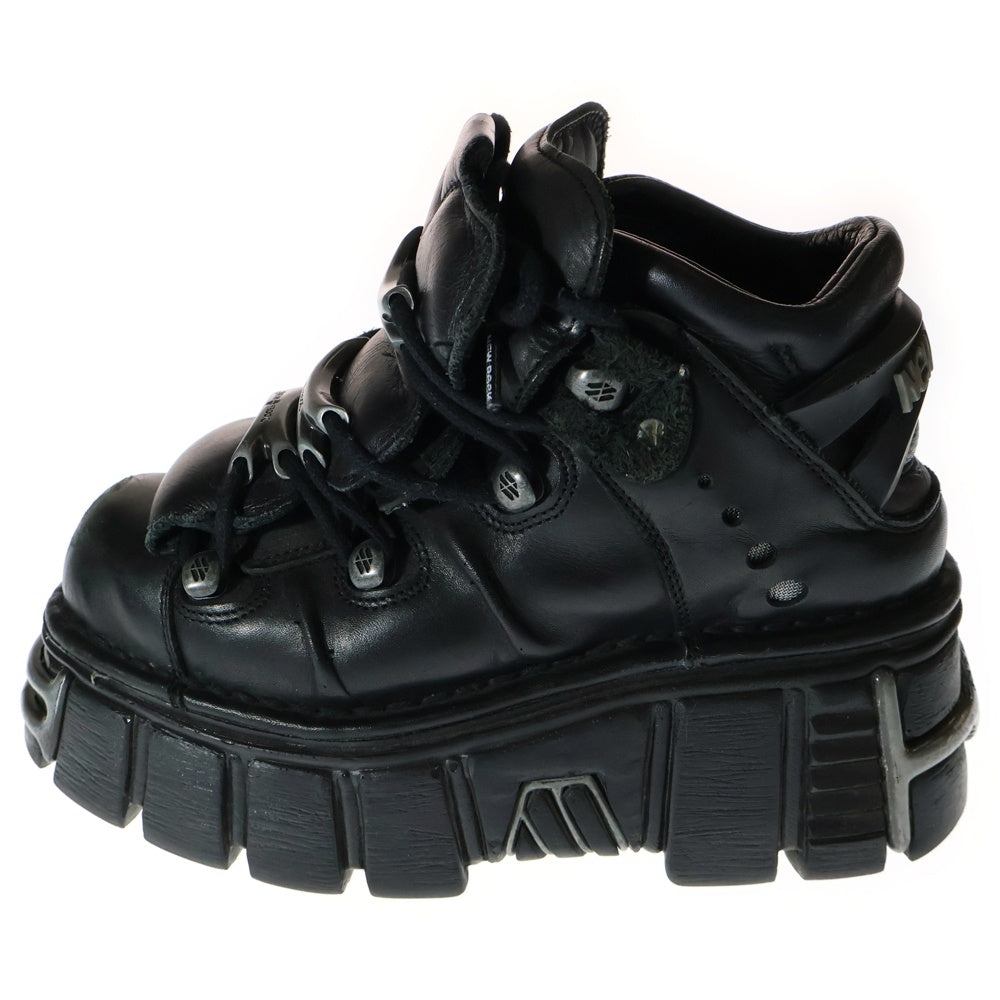 NEW ROCK(ニューロック) AMKLE BOOT アンクルレザーブーツ M-106-S1 ブラック レディース