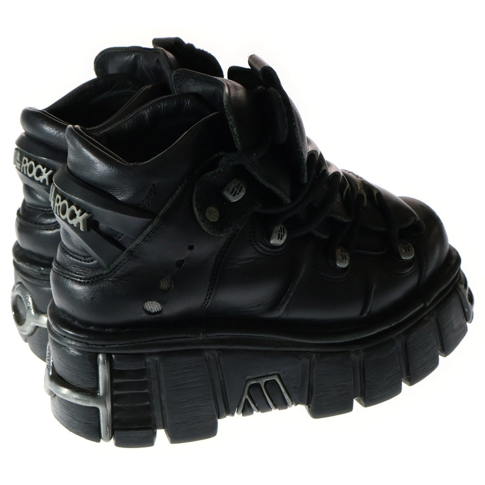 NEW ROCK(ニューロック) AMKLE BOOT アンクルレザーブーツ M-106-S1 ブラック レディース