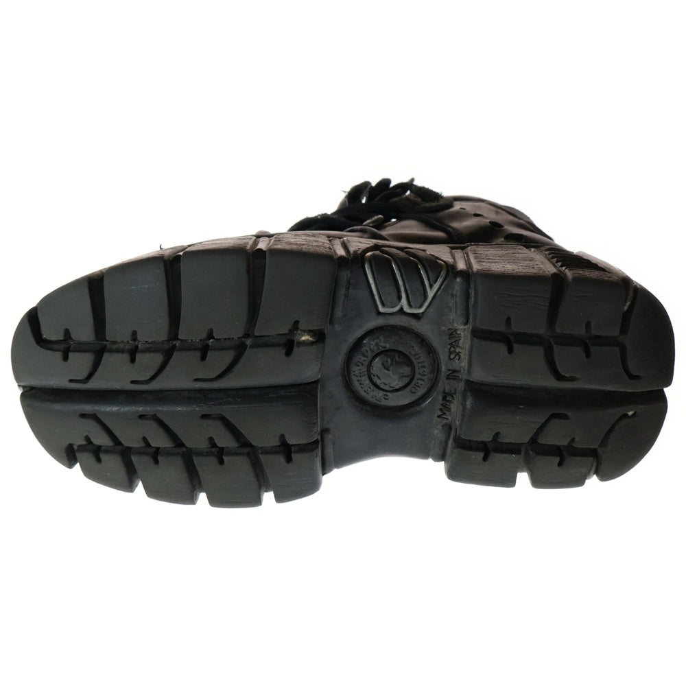 NEW ROCK(ニューロック) AMKLE BOOT アンクルレザーブーツ M-106-S1 ブラック レディース