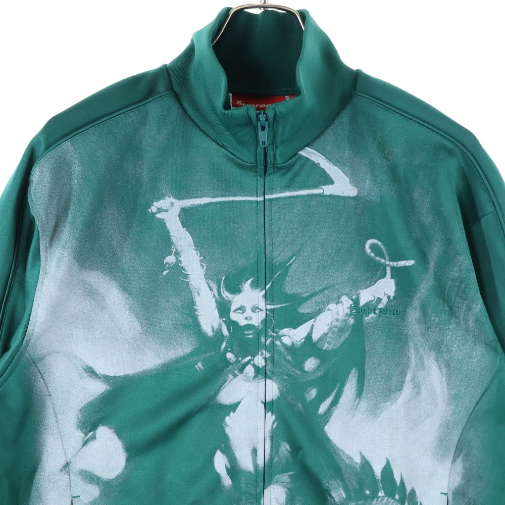 SUPREME(シュプリーム) 24AW ×Frank Frazetta Track Jacket フランクフラゼッタ ロゴプリント トラックジャケット グリーン