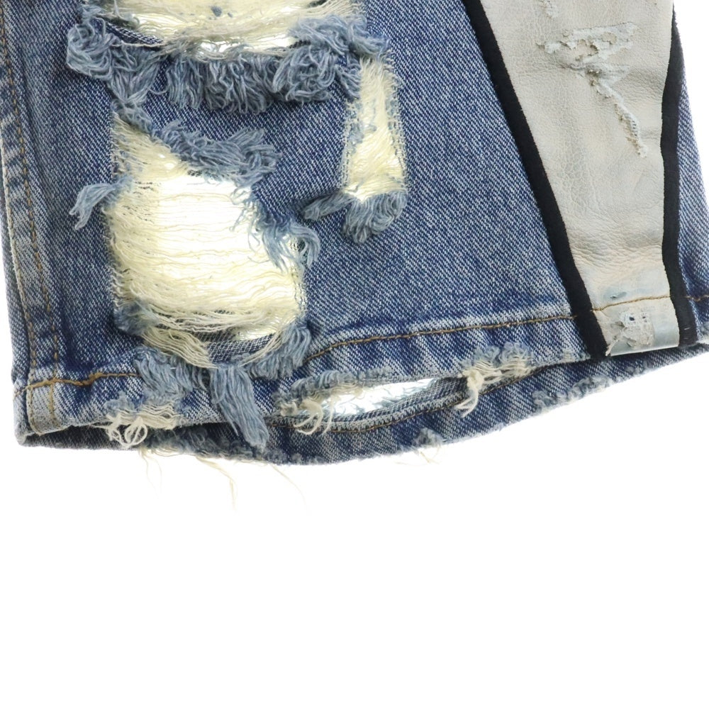 THUG CLUB(サグクラブ) 24AWダメージ加工トライバルデニムパンツ