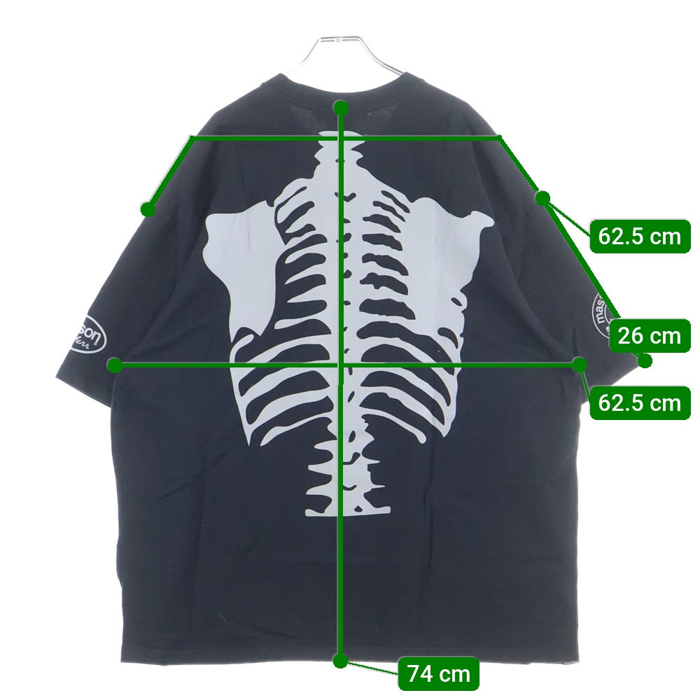 mastermind JAPAN(マスターマインドジャパン) ×VANSON ヴァンソン ボーンリフレクタープリント 半袖Tシャツ(厚手) カットソー ブラック MW24C13-TS102