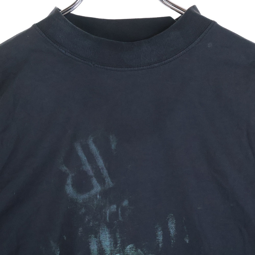 BALENCIAGA(バレンシアガ) DIY IMPRINT CROPPED ダメージ加工 プリント 半袖Tシャツ カットソー ブラック 783399 TSVB4