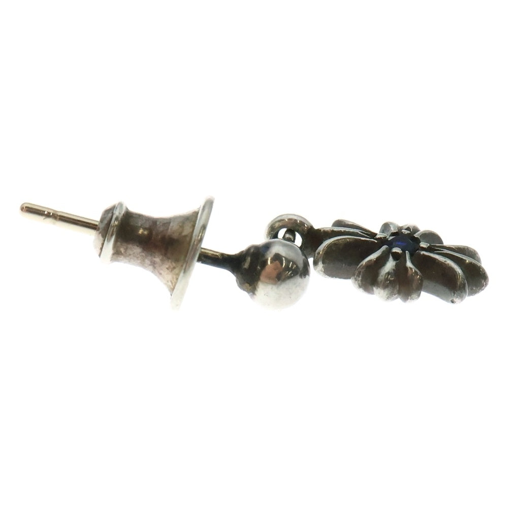 CHROME HEARTS(クロムハーツ) TNY E CH PLS 1 SAP タイニーE CHプラスドロップ 1サファイア ピアス シルバー