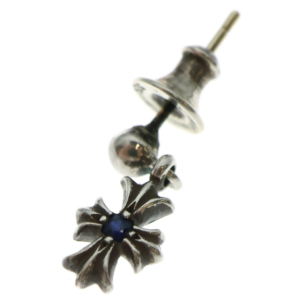 CHROME HEARTS(クロムハーツ) TNY E CH PLS 1 SAP タイニーE CHプラスドロップ 1サファイア ピアス シルバー