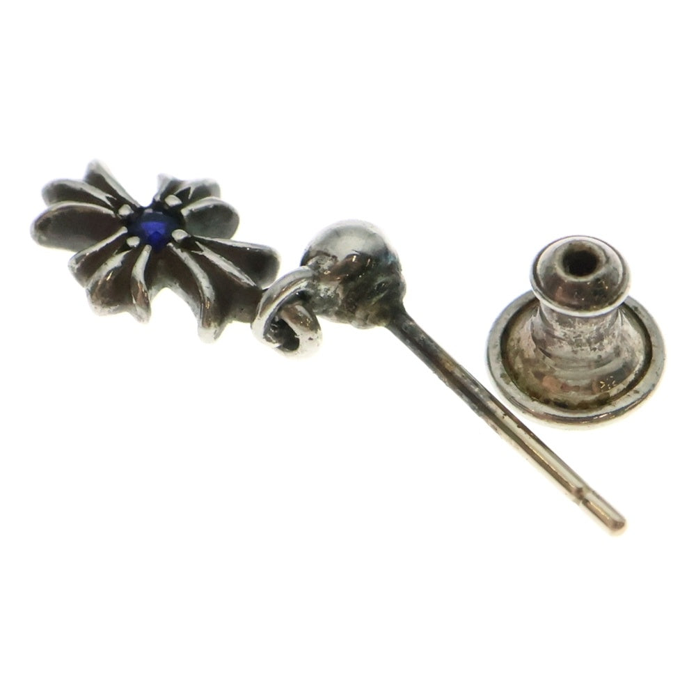 CHROME HEARTS(クロムハーツ) TNY E CH PLS 1 SAP タイニーE CHプラスドロップ 1サファイア ピアス シルバー