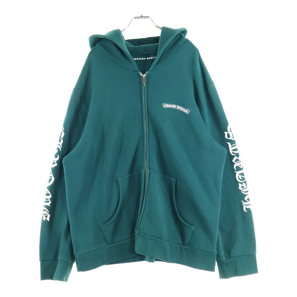 CHROME HEARTS(クロムハーツ) HORSESHOE ZIP HOODIE ホースシュー プリント ダガージップフーディパーカー グリーン