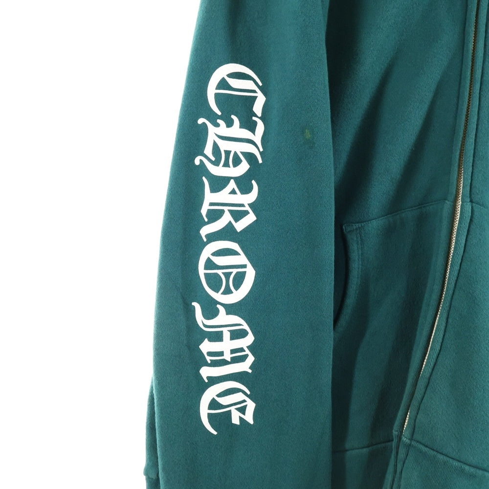 CHROME HEARTS(クロムハーツ) HORSESHOE ZIP HOODIE ホースシュー プリント ダガージップフーディパーカー グリーン