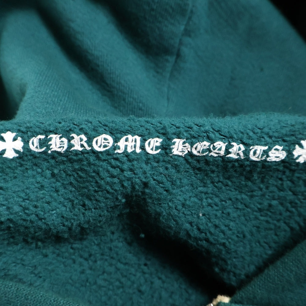 CHROME HEARTS(クロムハーツ) HORSESHOE ZIP HOODIE ホースシュー プリント ダガージップフーディパーカー グリーン