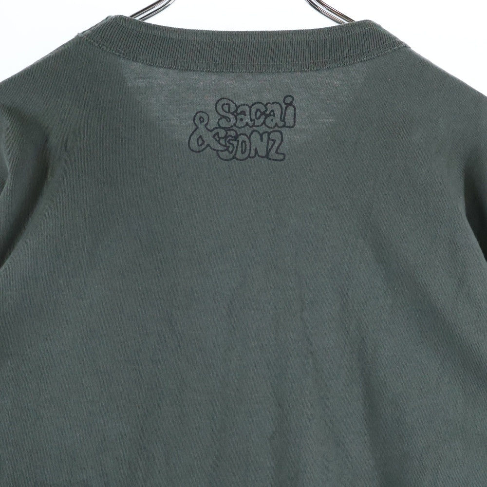 Sacai(サカイ) 24AW Gonz Patch LS T-Shirt ゴンズパッチ レイヤード長袖Tシャツ カットソー カーキ 24-0829S