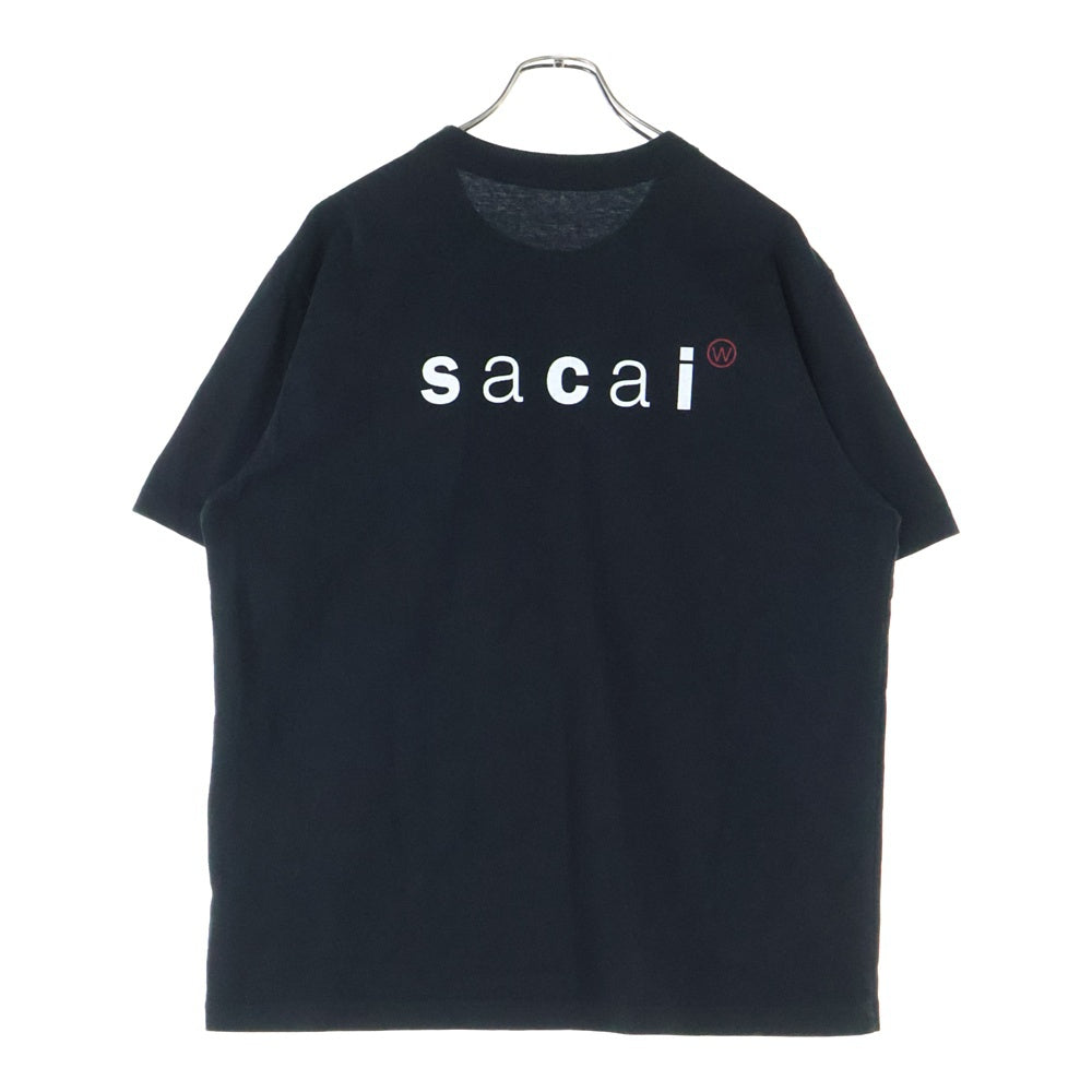 Sacai(サカイ) 25SS ×WTAPS Print T-Shirt Print ×ダブルタップス プリント半袖Tシャツ ブラック 25-0928S