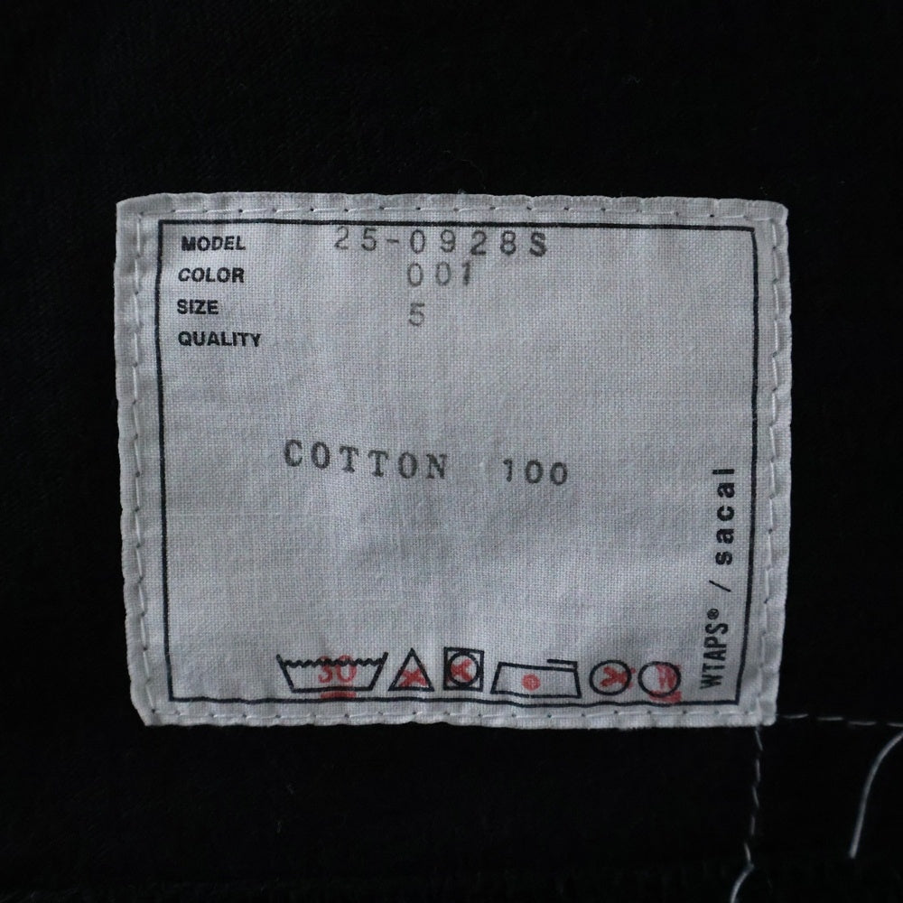 Sacai(サカイ) 25SS ×WTAPS Print T-Shirt Print ×ダブルタップス プリント半袖Tシャツ ブラック 25-0928S