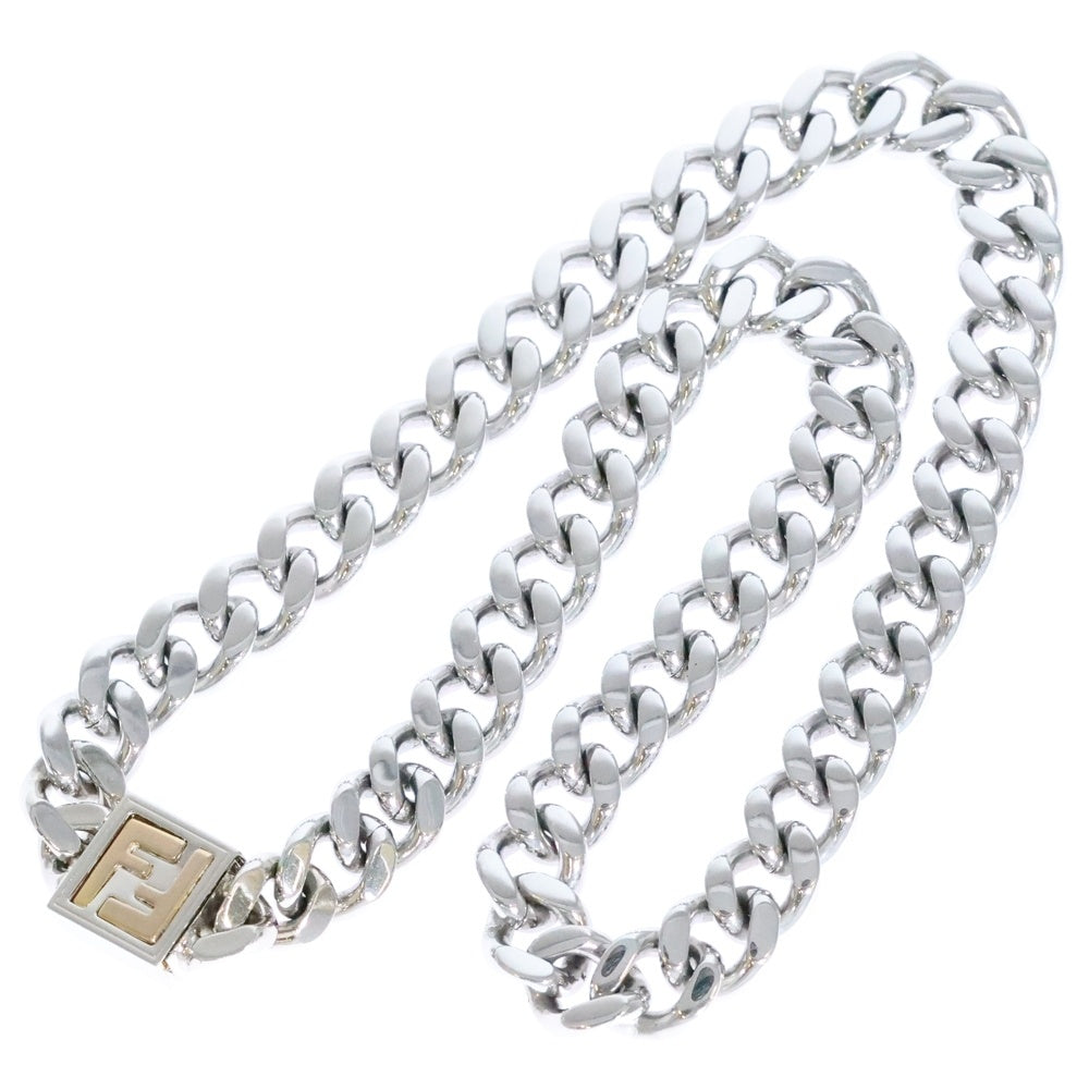 FENDI(フェンディ) ズッカ スクエアトップ 喜平チェーンネックレス