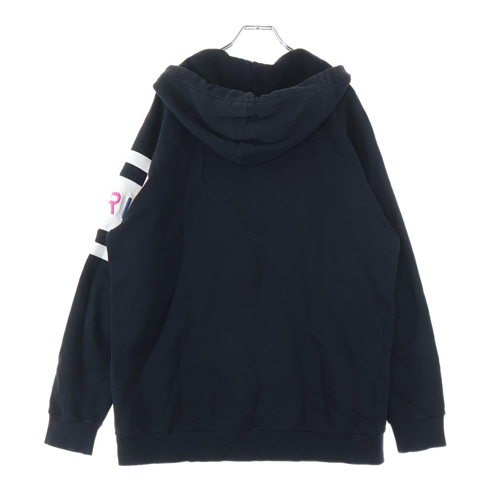 GIVENCHY(ジバンシィ) ストライプ マルチカラーロゴ プルオーバーパーカー フーディー BWJ0073Z1X ブラック