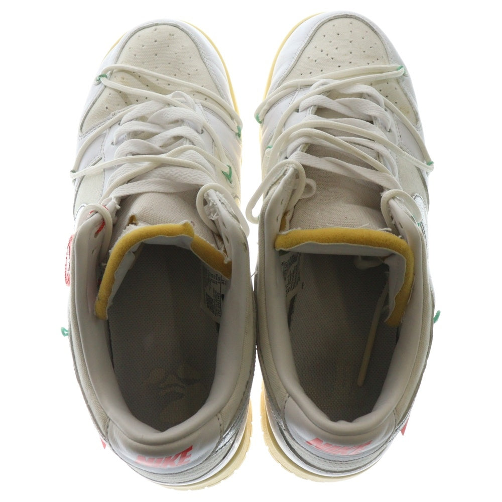 NIKE(ナイキ) ×OFF-WHITE DUNK LOW 1 OF 50 DM1602-127 オフホワイト ダンクロー 1オブ50 ローカットスニーカー ホワイト US10/28cm
