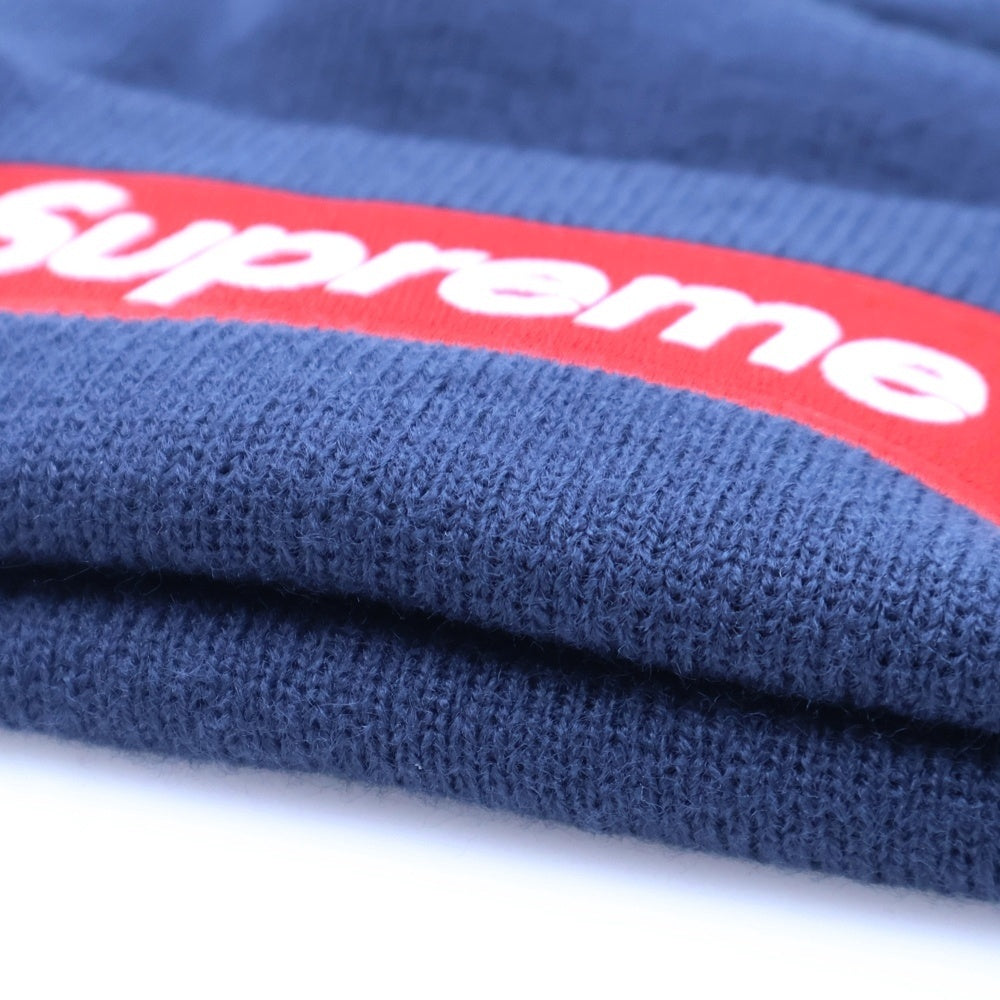 SUPREME(シュプリーム) 24AW × New Era Box Logo Beanie ニューエラ ボックスロゴ ビーニー 帽子 ネイビー
