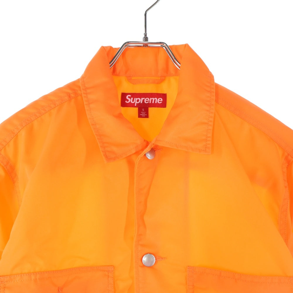 SUPREME(シュプリーム) 24SS Nylon Chore Coat ナイロンチョアコート クラシックロゴ 4ポケットナイロンコート オレンジ