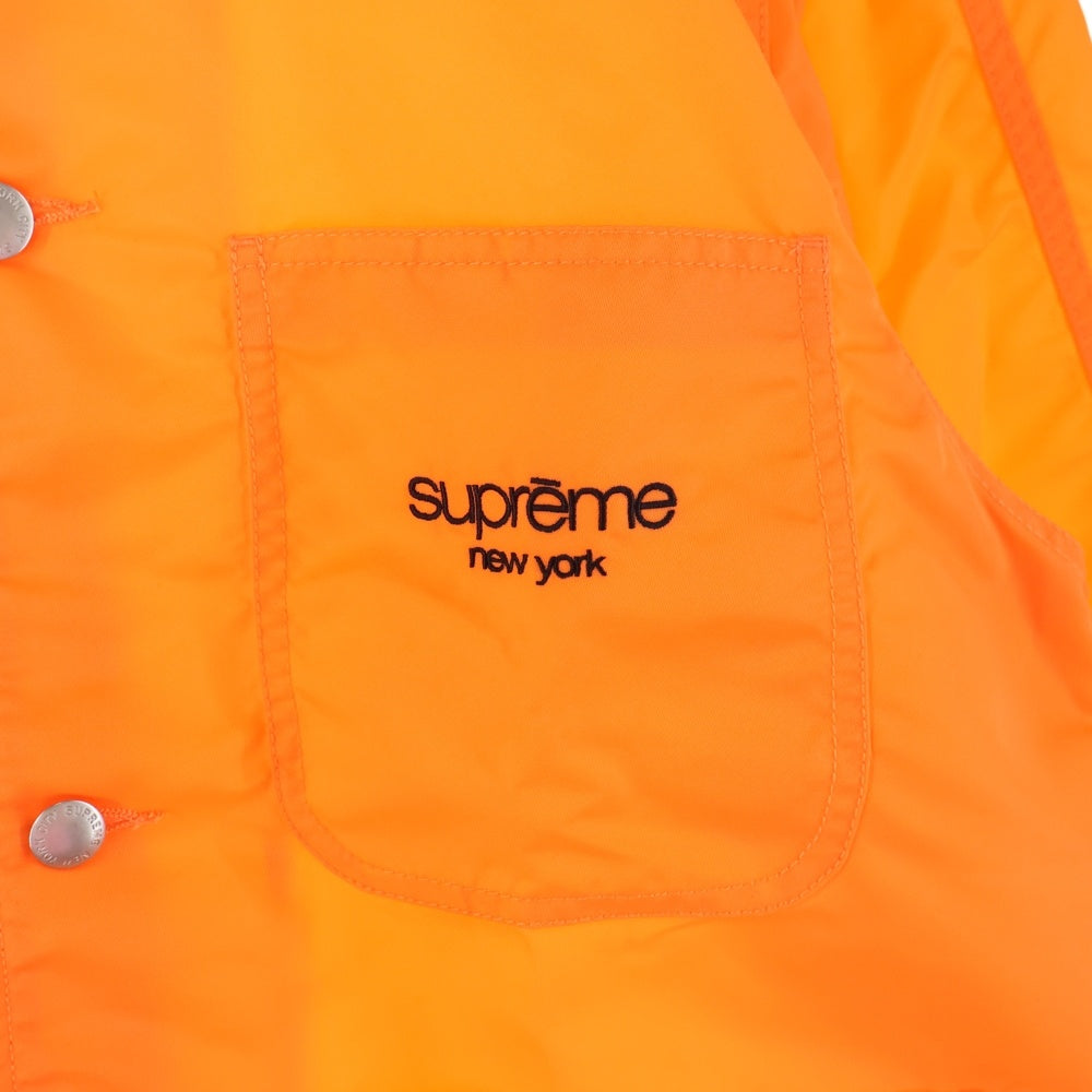 SUPREME(シュプリーム) 24SS Nylon Chore Coat ナイロンチョアコート クラシックロゴ 4ポケットナイロンコート オレンジ