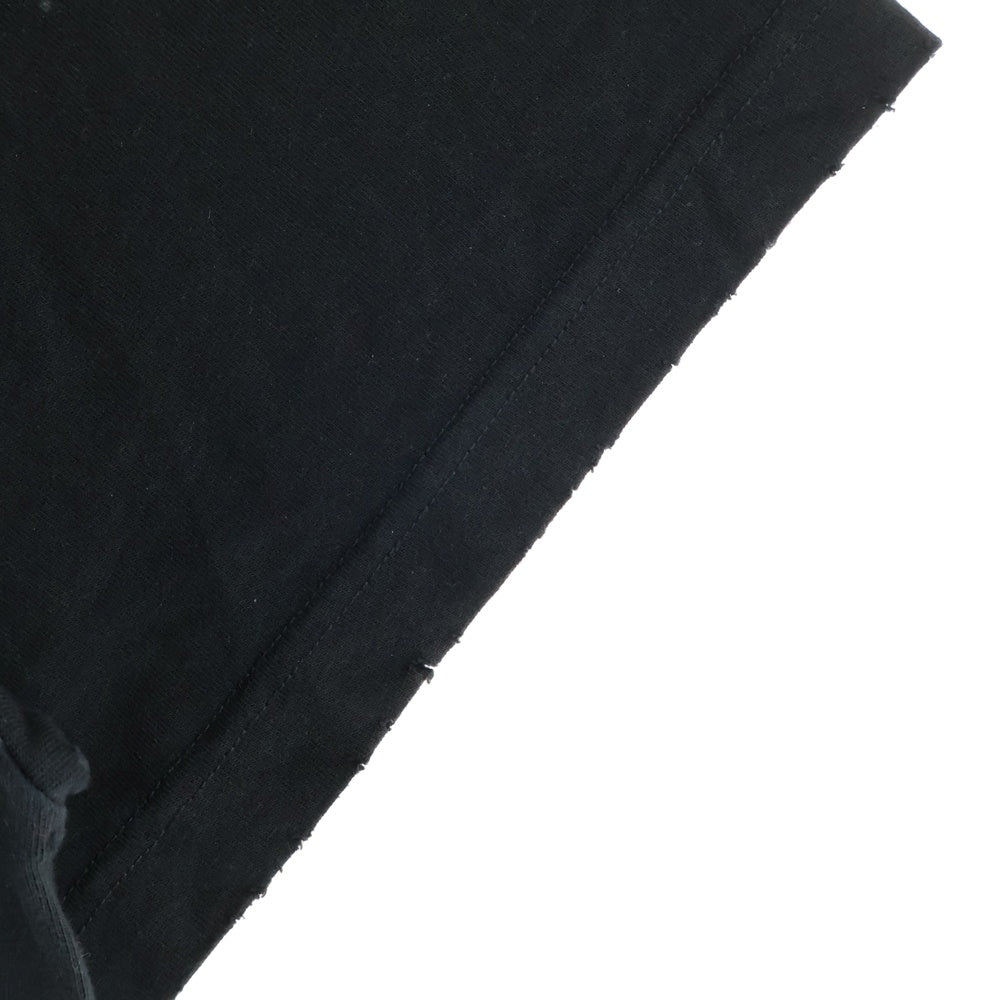 BALENCIAGA(バレンシアガ) メタルロゴペンキクラッシュ加工 半袖Tシャツ ブラック 694576 TMV88