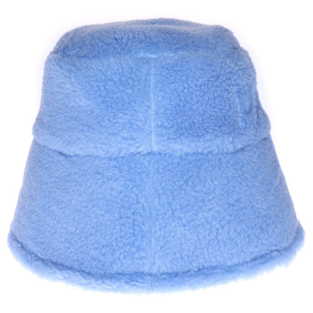 PATOU(パトゥー) ロゴ刺繍 フリース バケットハット ブルー