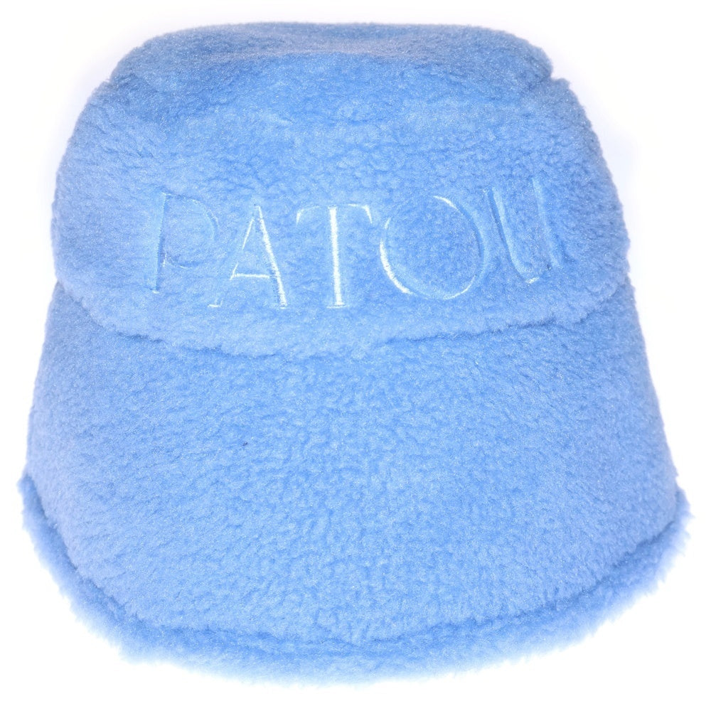 PATOU(パトゥー) ロゴ刺繍 フリース バケットハット ブルー