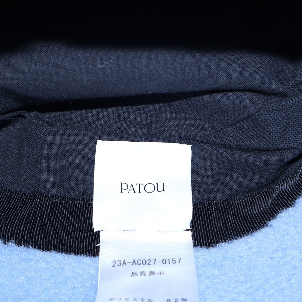 PATOU(パトゥー) ロゴ刺繍 フリース バケットハット ブルー