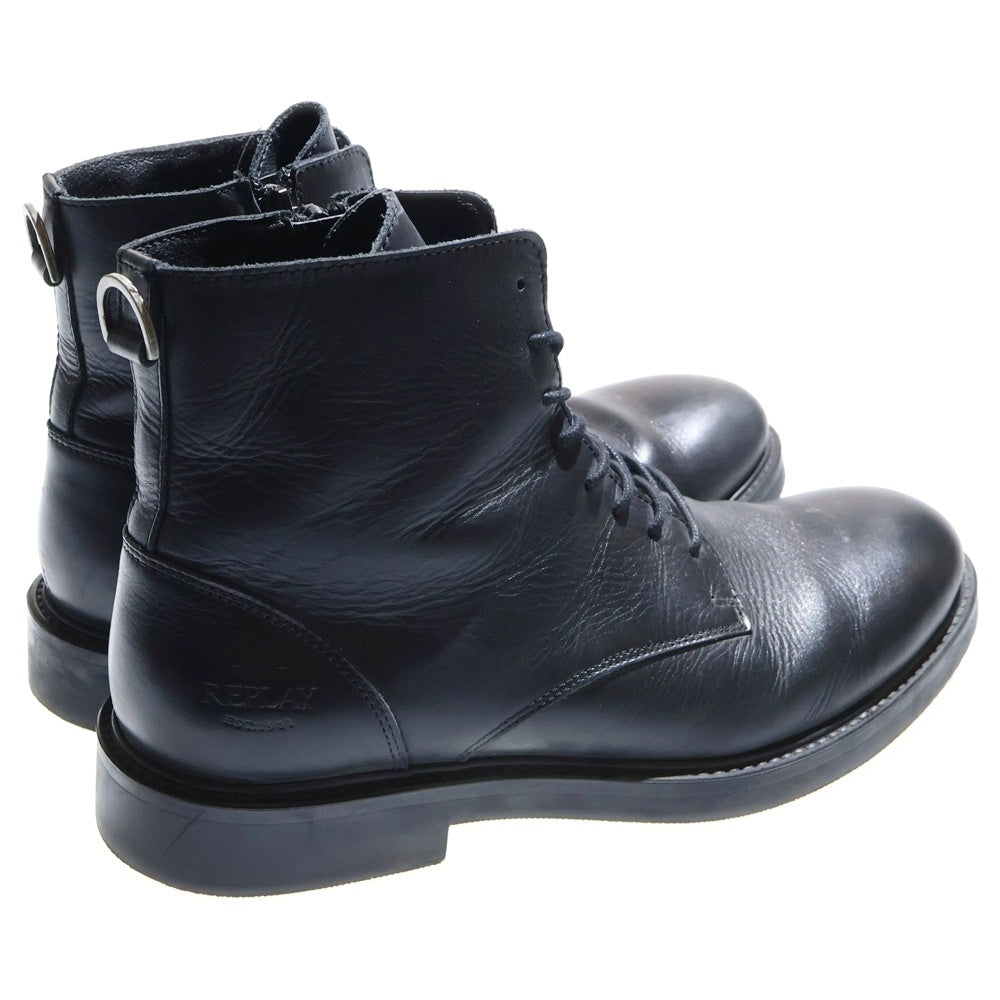 REPLAY(リプレイ) ハイカットレザーブーツ ブラック