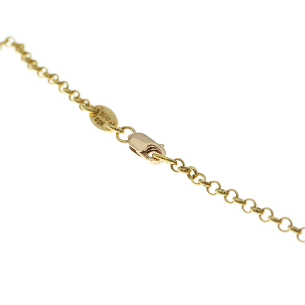 CHROME HEARTS(クロムハーツ) 22K NECKCHAIN R18 ロールチェーンネックレス 18inch ゴールド BCA010