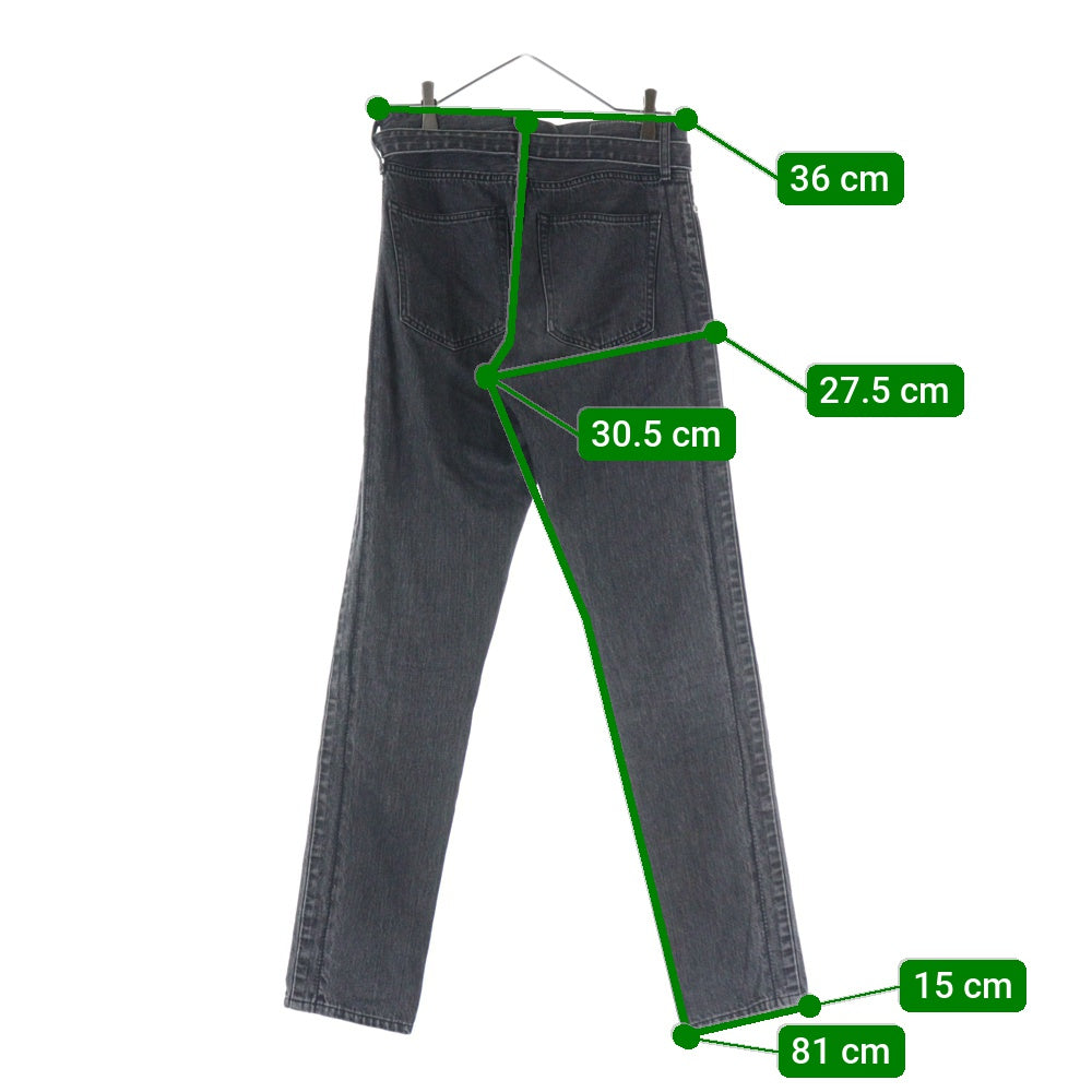 Sacai(サカイ) ベルテッド スキニーデニムパンツ ブラック 18-01561M