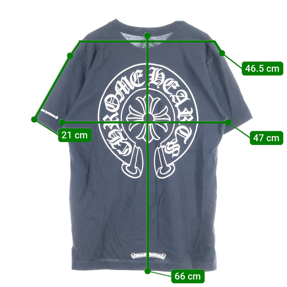 CHROME HEARTS(クロムハーツ) Horseshoe S/S Tee ホースシューロゴ プリントTシャツ 半袖カットソー ブラック