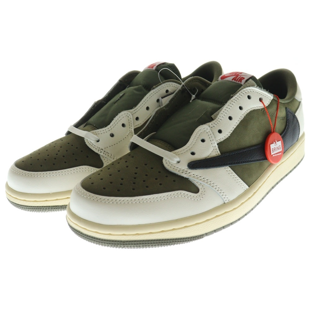 NIKE(ナイキ) ×TRAVIS SCOTT AIR JORDAN 1 LOW OG REVERSE OLIVE DM7866-200 トラヴィススコット エアジョーダン 1 リバース オリーブ ローカットスニーカー US9/27cm