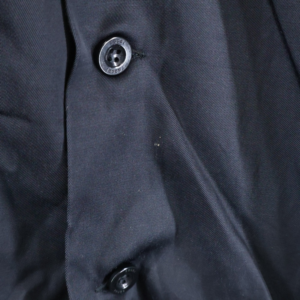 Sacai(サカイ) 22SS Logo Bowling Shirts ロゴ刺繍 長袖 ボーリングシャツ ブラック 22-02791M