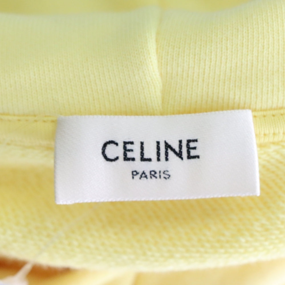 CELINE(セリーヌ) 21SS フロントロゴプリント プルオーバースウェットパーカー フーディー イエロー 2Y321052H