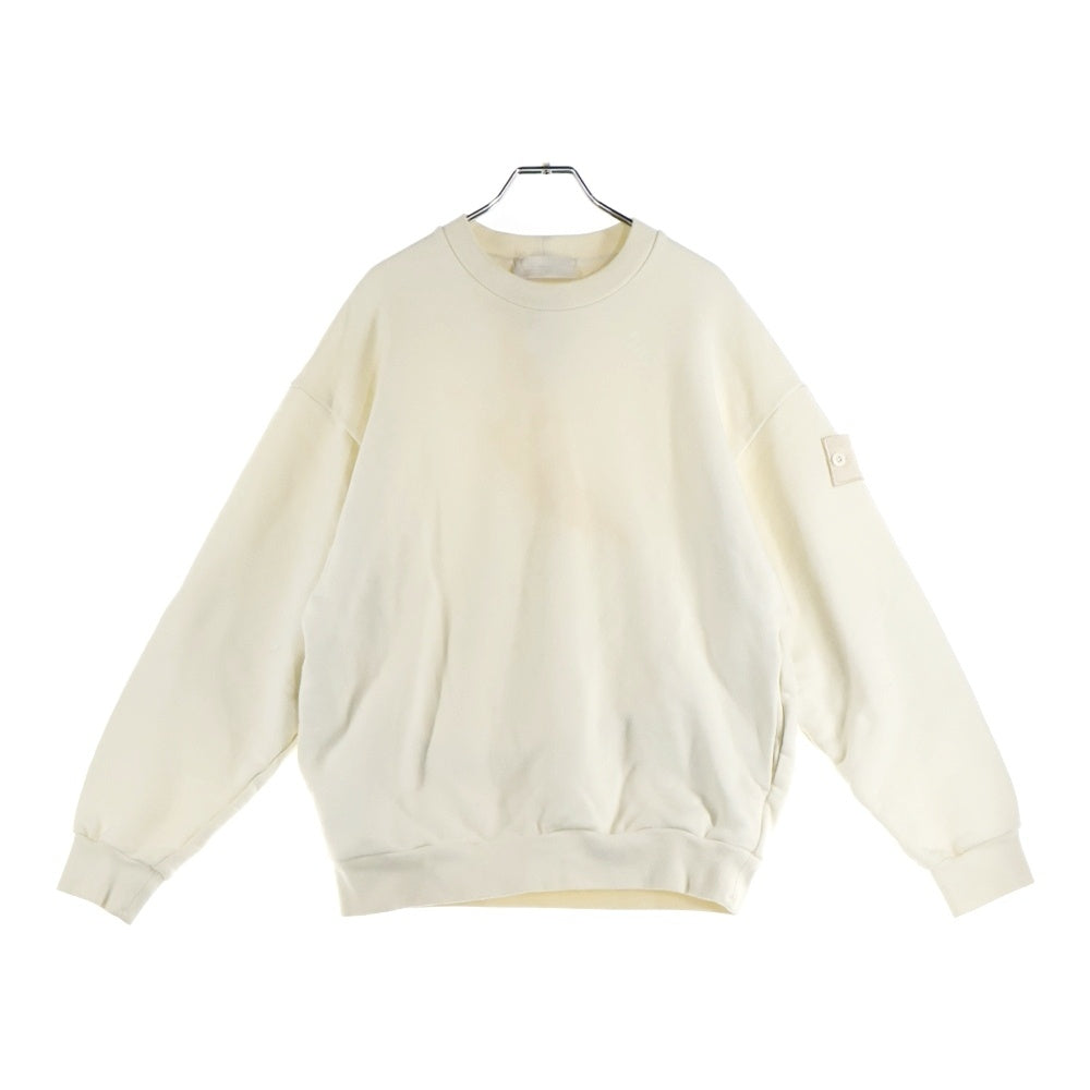 STONE ISLAND(ストーンアイランド) ワッペンロゴ クルーネック プルオーバースウェットトレーナー アイボリー 7715633F3