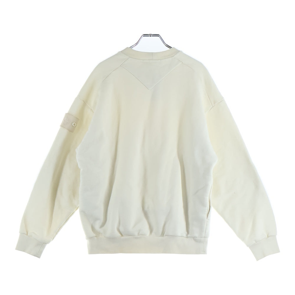 STONE ISLAND(ストーンアイランド) ワッペンロゴ クルーネック プルオーバースウェットトレーナー アイボリー 7715633F3