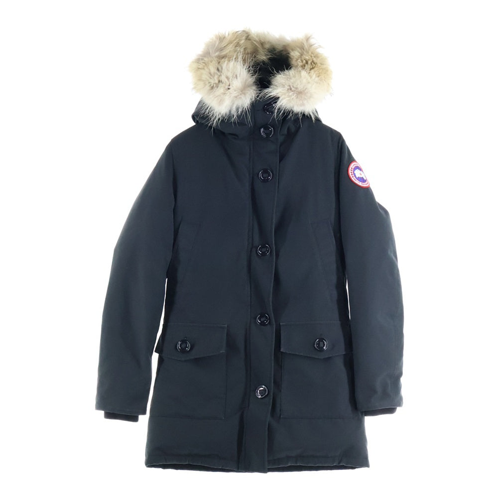 CANADA GOOSE(カナダグース) BRONTE PARKA ブロンテ パーカー フーデッドジップアップファーダウンジャケット ブラック レディース 2603JL