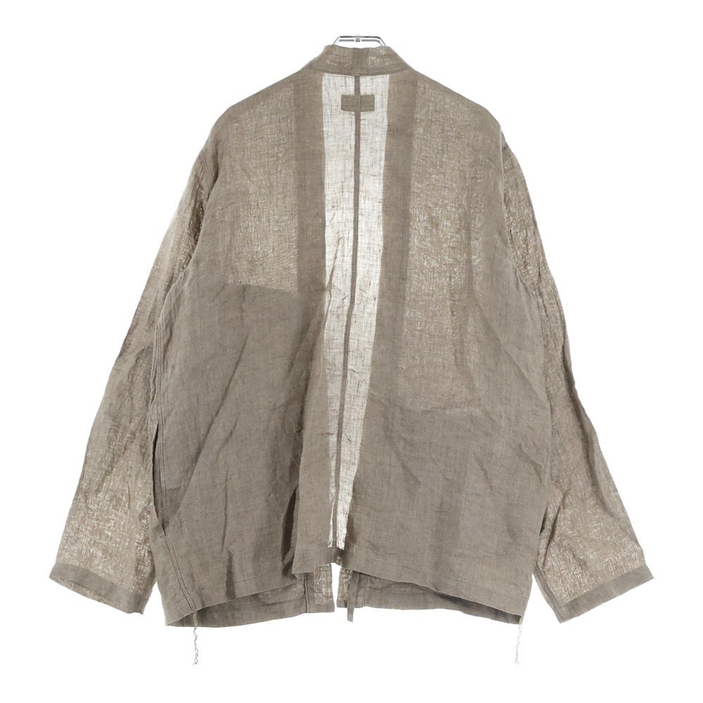 KAPITAL(キャピタル) リネン混 半纏長袖シャツ ブラウン K1806LS273