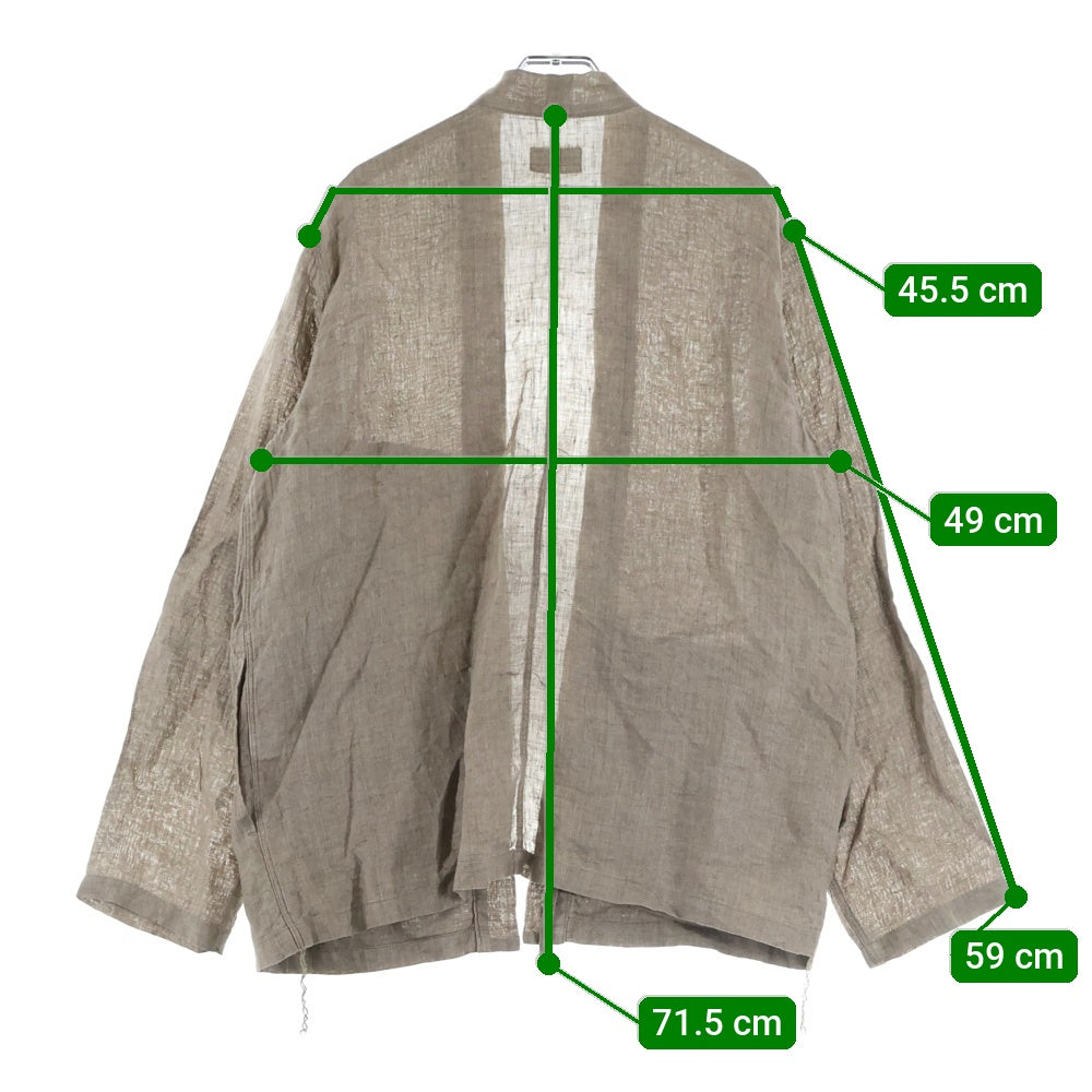 KAPITAL(キャピタル) リネン混 半纏長袖シャツ ブラウン K1806LS273