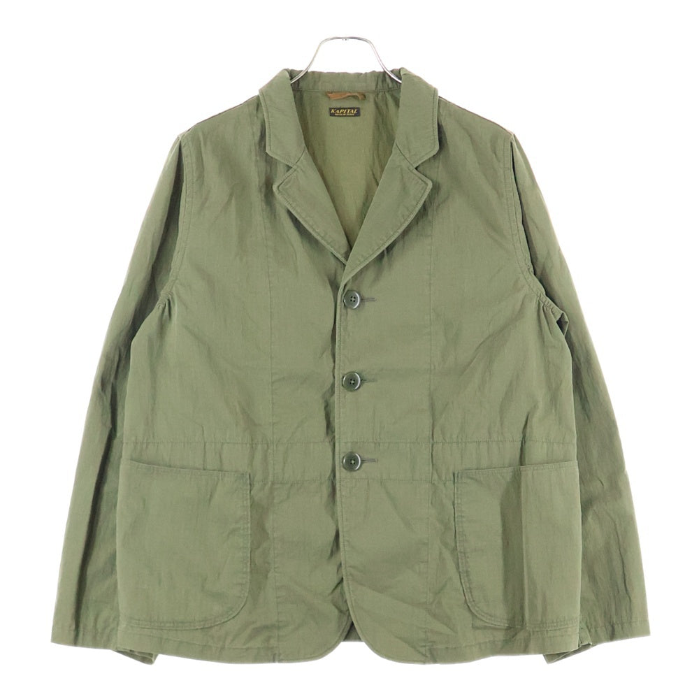 KAPITAL(キャピタル) リップストップ ホスピタルジャケット カーキ EK-594