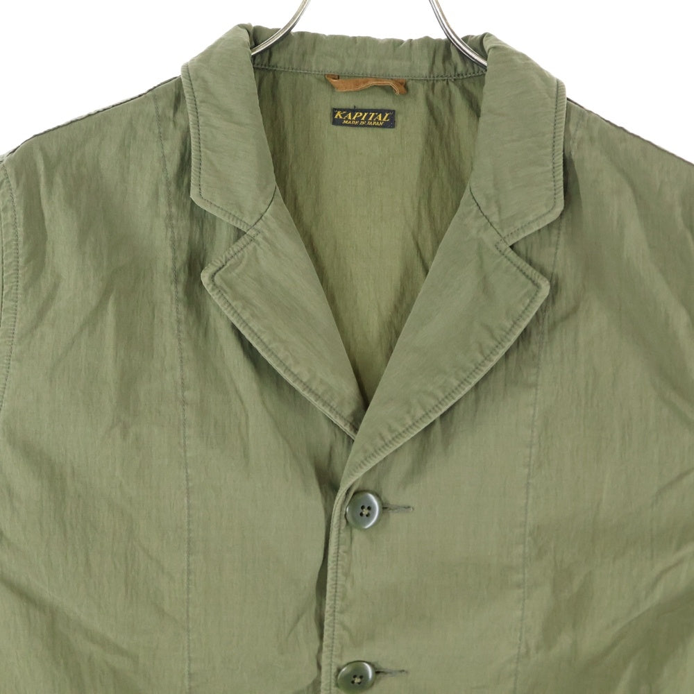 KAPITAL(キャピタル) リップストップ ホスピタルジャケット カーキ EK-594