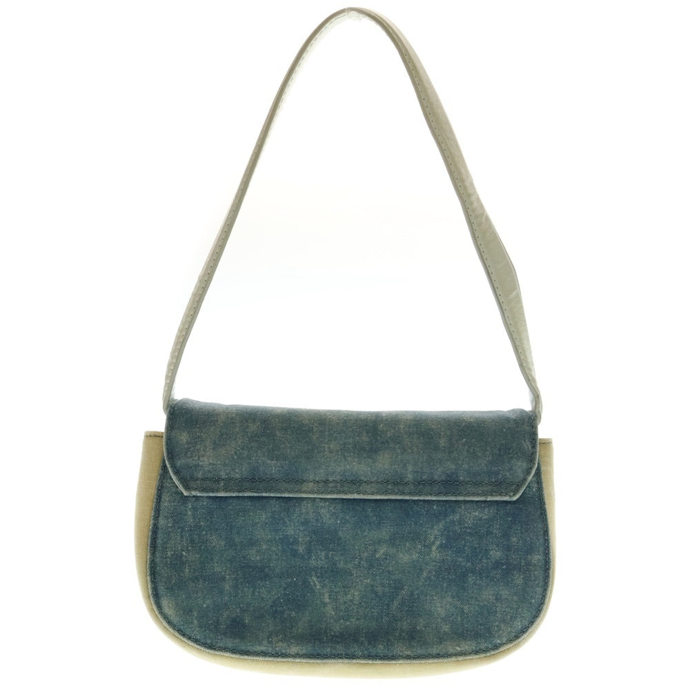 DIESEL(ディーゼル) 1DR Logo Bag 2way メタルプレート ショルダーバッグ インディゴ X08396ーPR422