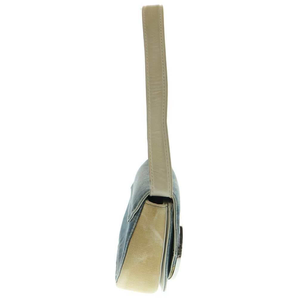 DIESEL(ディーゼル) 1DR Logo Bag 2way メタルプレート ショルダーバッグ インディゴ X08396ーPR422