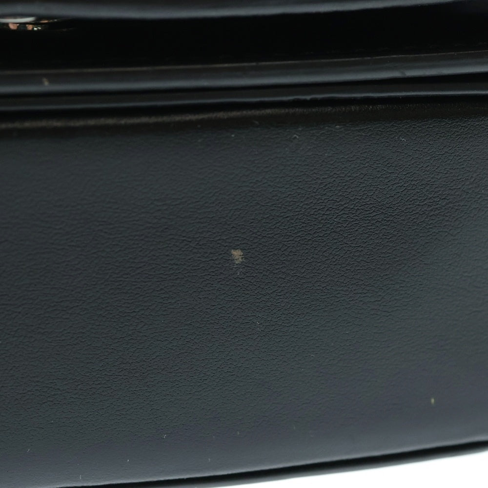 DIESEL(ディーゼル) 1DR Logo Bag 2way メタルプレート ショルダーバッグ レザー ブラック X08396ーPR818