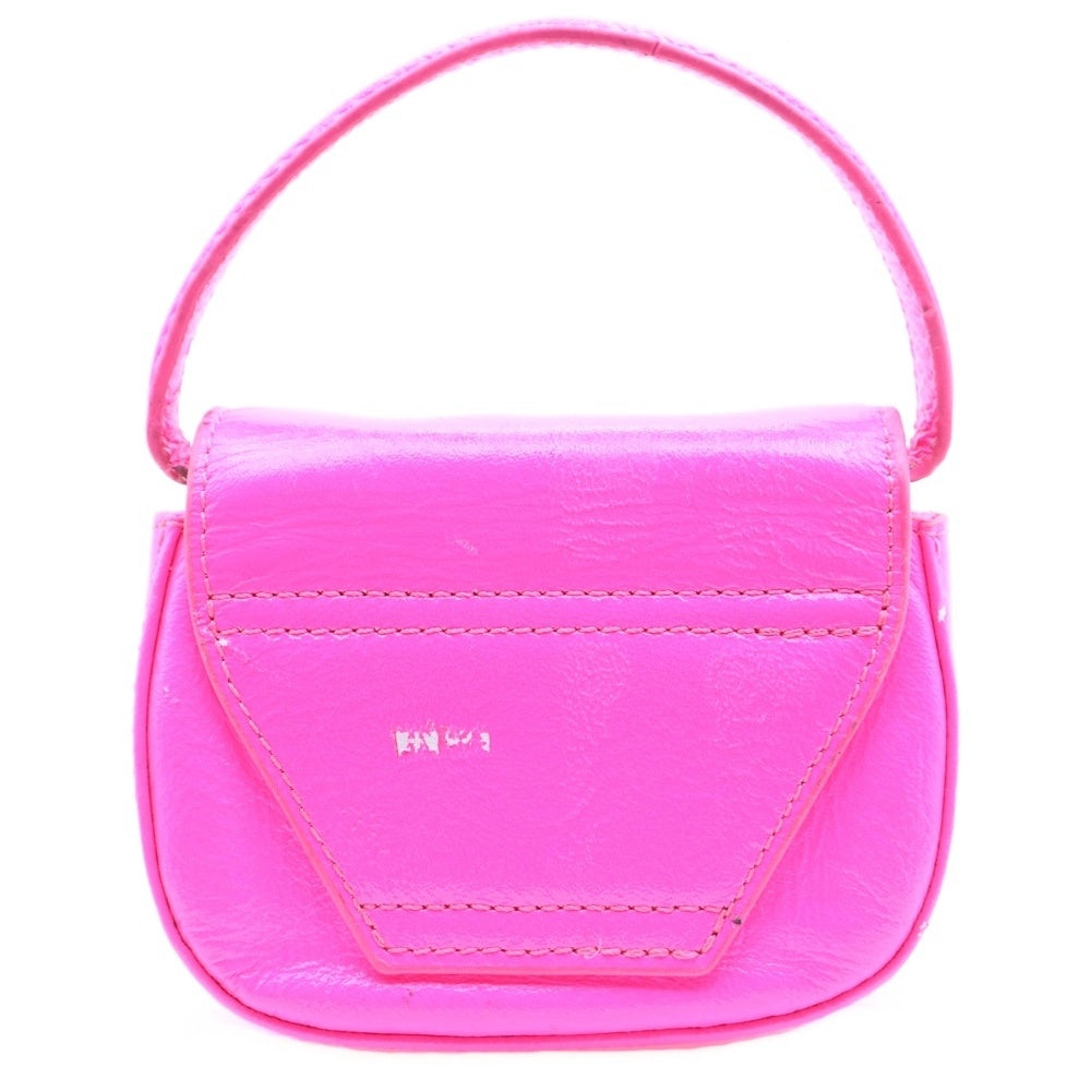 DIESEL(ディーゼル) 1DR Logo Bag XS メタルプレート ショルダーバッグ ピンク X08709-P3193