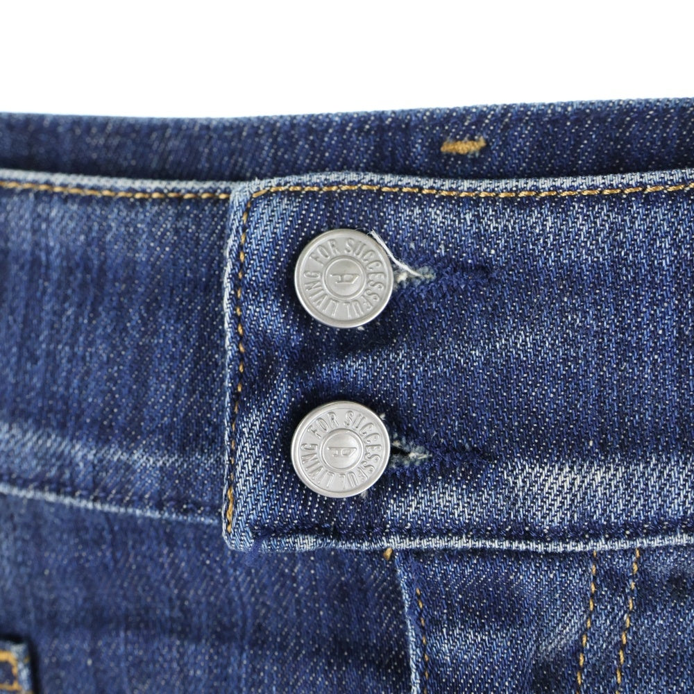 DIESEL(ディーゼル) ロゴボタン ジッパーフライ デニム ミニスカート インディゴ A13730 09J46 レディース
